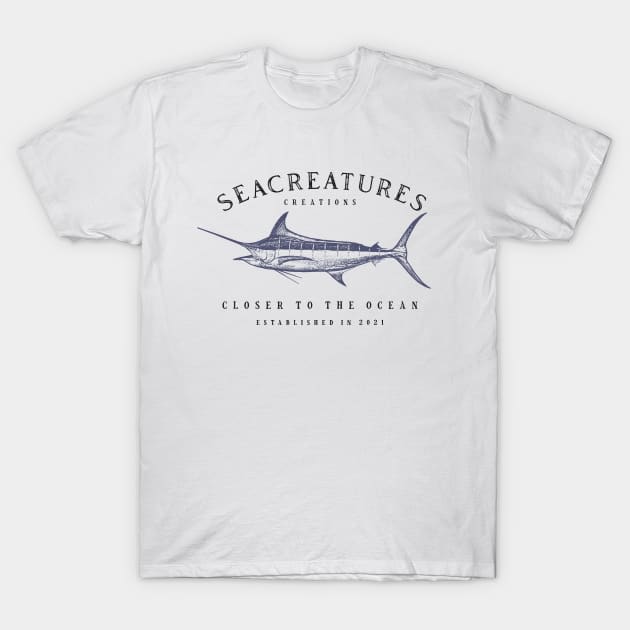 Blue Marlin T-Shirt by Seacreatures